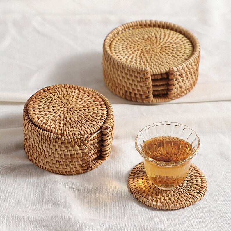 Bamboo Mat|Straw Tea Mat|Coaster|Teacup Mat|Cup Pad