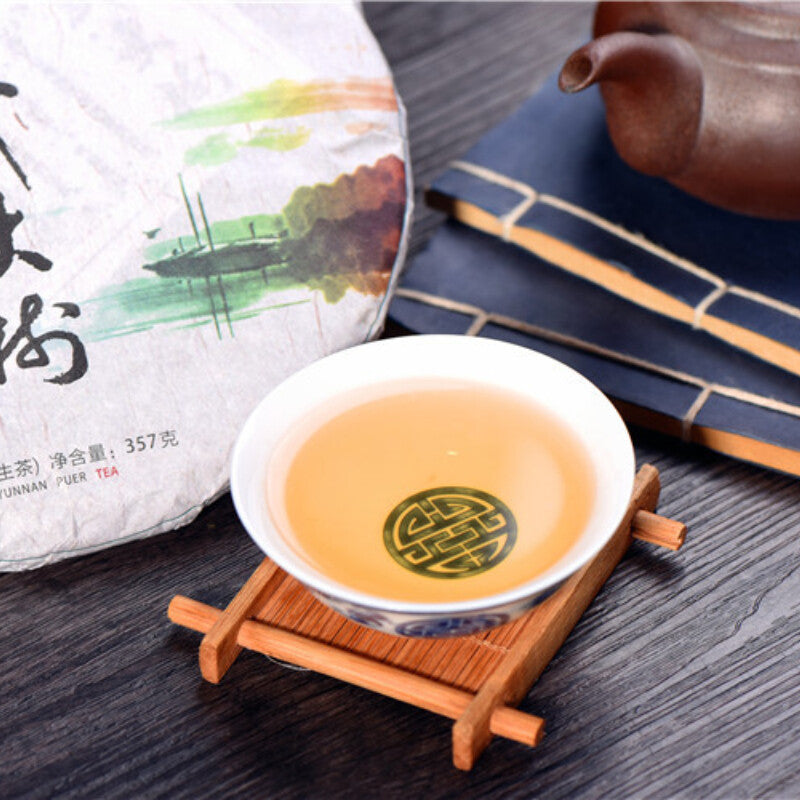 357g Yunnan Pu-Erh Tea YiwuBigTreePu'er Tea Cake Gift Chinese Green Tea-