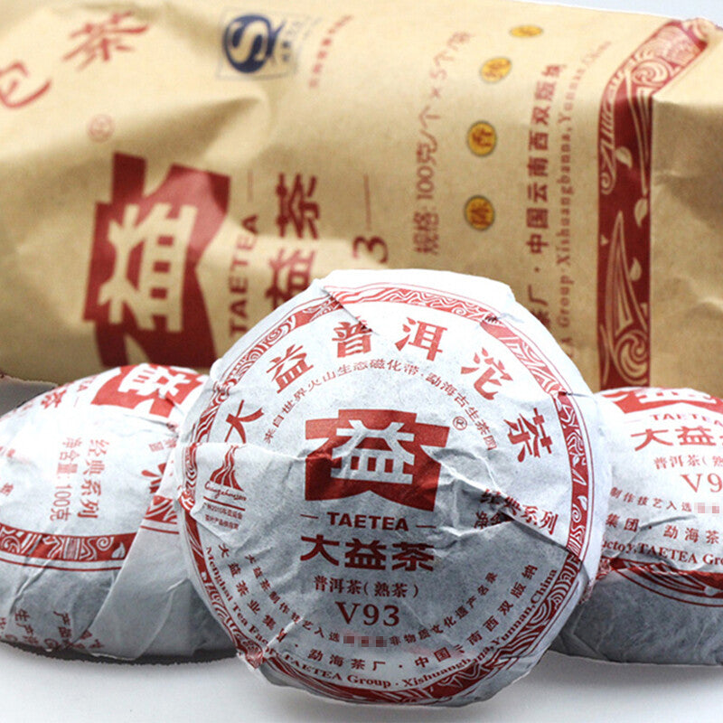 Pu'er V93 Tea * 2010 TAETEA Menghai Dayi Pu-erh Tea Tuo Cha Puer Ripe Tuocha
