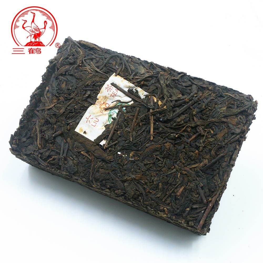 2014 Three Cranes Sanhe Liu Pao Tea 3208 Golden Flower Dark Tea China Tea 400g