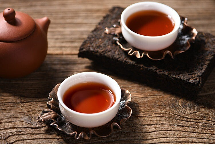 Pu'er Tea Bricks Puerh Tea Cooked Tea Chen Xiang Old Tea Palace Cooked Tea 250g