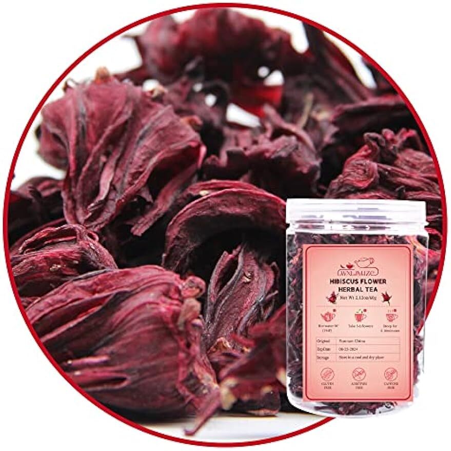 Dried Hibiscus Flowers Roselle Tea Hibiscus Flower Tea Herbal Tea 2.12oz/60g