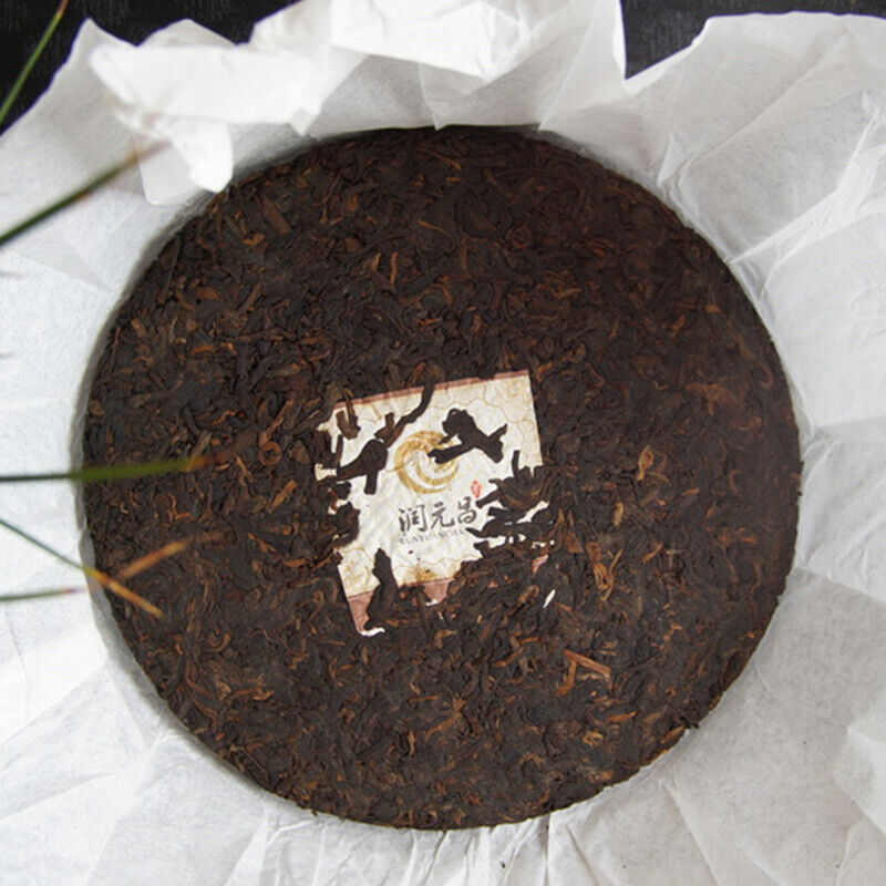 357 g Ripe Pu'er Tea Tea Cake Run Chang Yuan Meng Hai Hao Yun Pu'er Cooking Pu'er Tea-