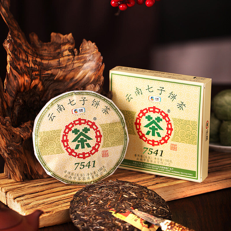 CHINATEA 7541 Classic Puer Raw Puerh Tea ZhongCha Liushan Tea Boxed 150g 大益茶 茶叶