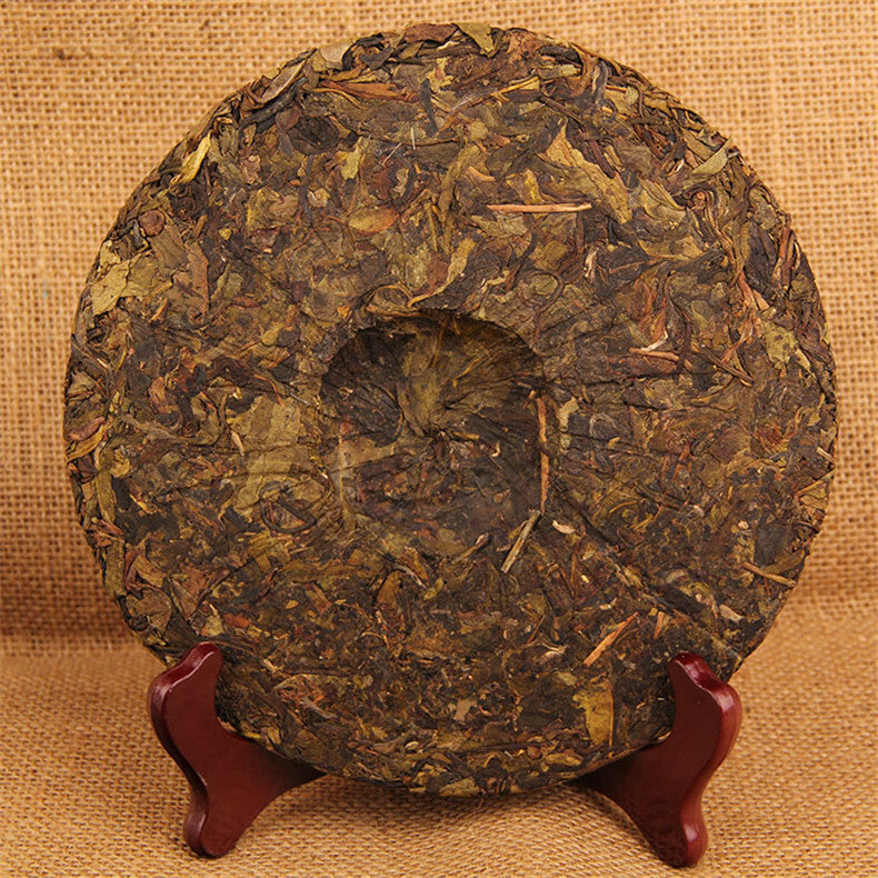 357gHandmade Fermented Leaf Kongfu Tea China Puer Tea Cake Pu Erh Cha Spring Tea