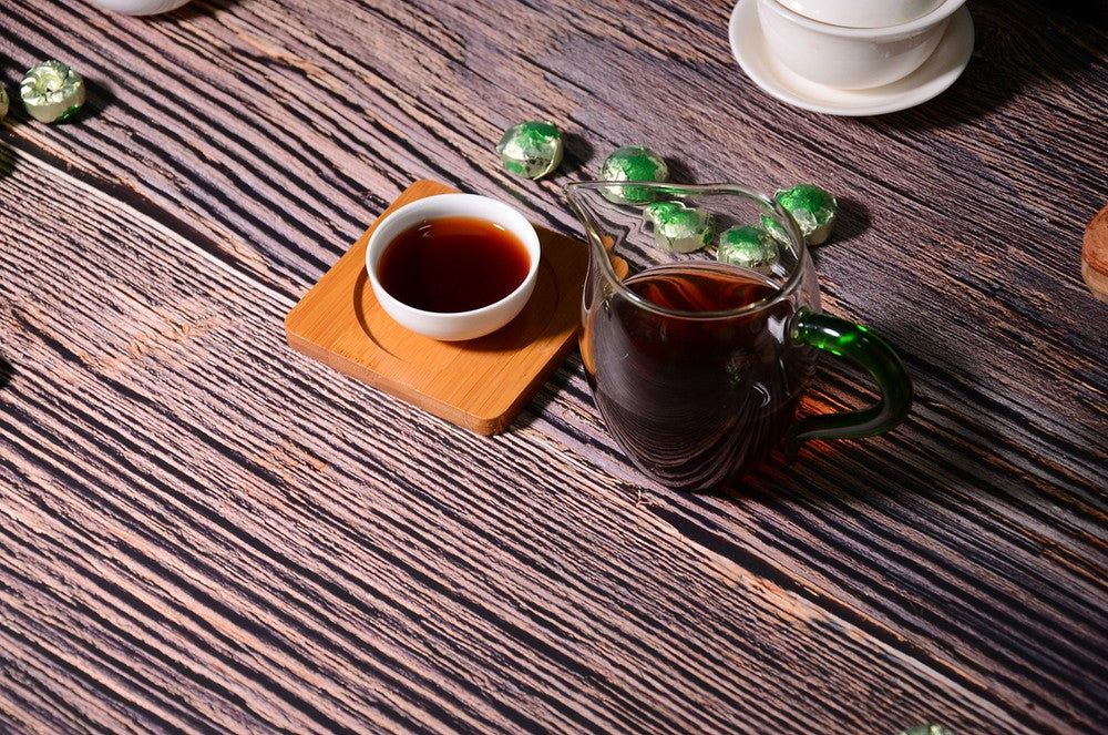 500g Yunnan Lotus Leaf Mini Tuo Tea Cake Gold Brick Pu-erh Tea Ripe Tea Loose