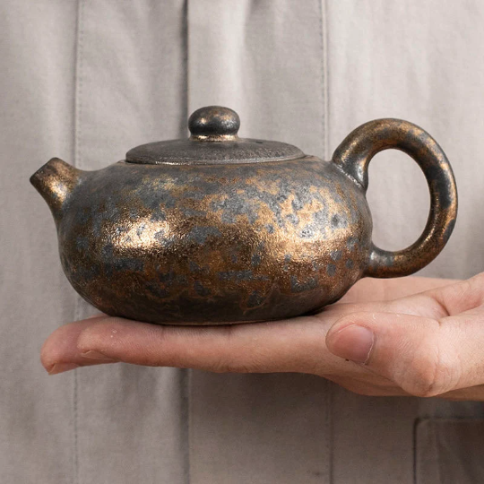 Bronze Ceramic Teapots Pottery Tea Pot
