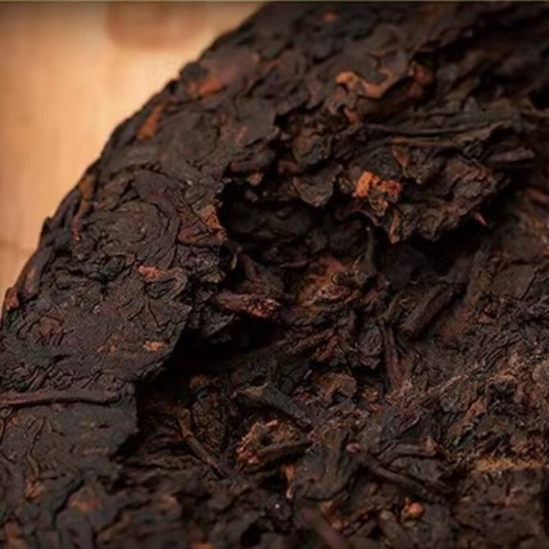 357g Yunnan Qizi Pu'er Cake Tea 2003 Menghai Aged Pu-erh Ripe Tea Old Puerh Tea
