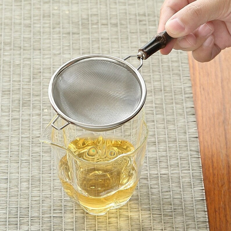 Bamboo Handle Stainless Steel Tea Filter|Tea Accessories|Tea Infuser