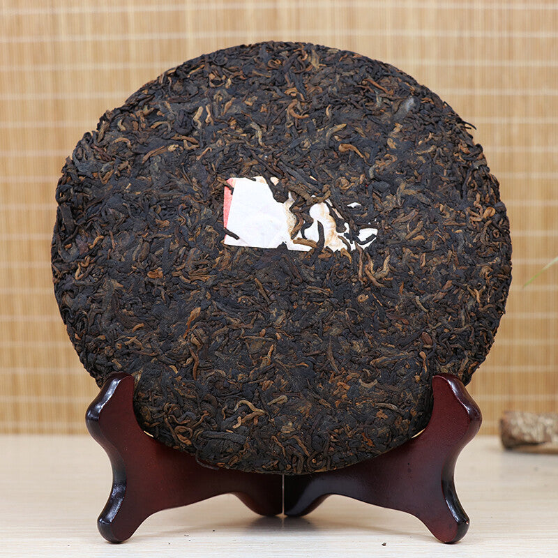 Ripe Puer Tea Cake 7590 Yunnan Qizibing Tea Aged Puer Tea Cake 357g/12.59oz