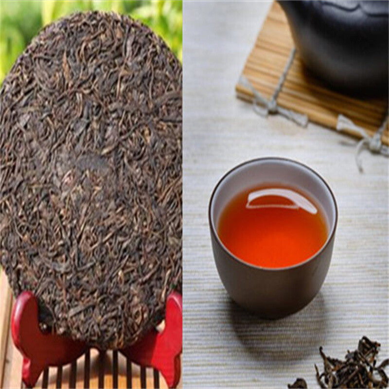 Pu-Erh Tea Cake Aged Yunnan Puer Tea Glutinous Rice Aroma Cooked Pu'er Tea 357g