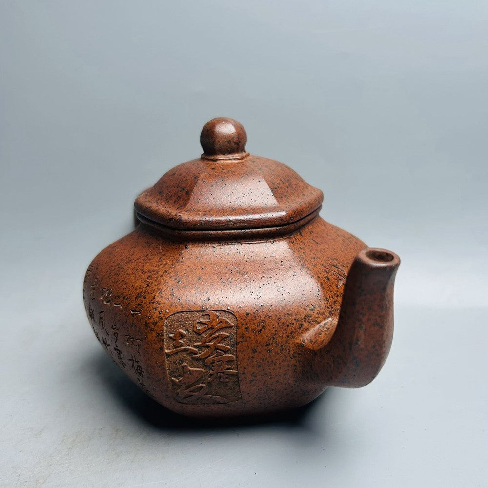 Vintage Chinese Yixing Purple Clay Teapot Zisha Ceremony Ceramic Teacups Teapots