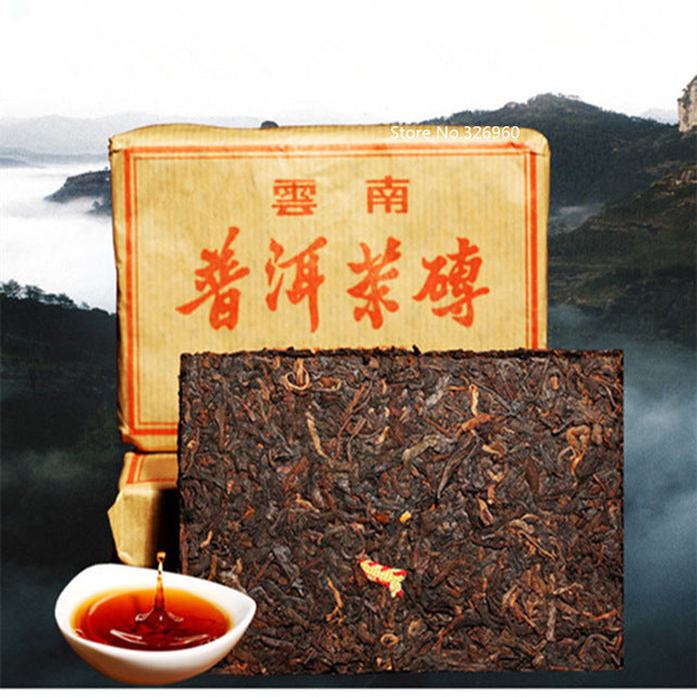 100g Pu'er Tea Brick Made In CN Ripe Pu er Tea Older Puer Tea Ancestor Antique
