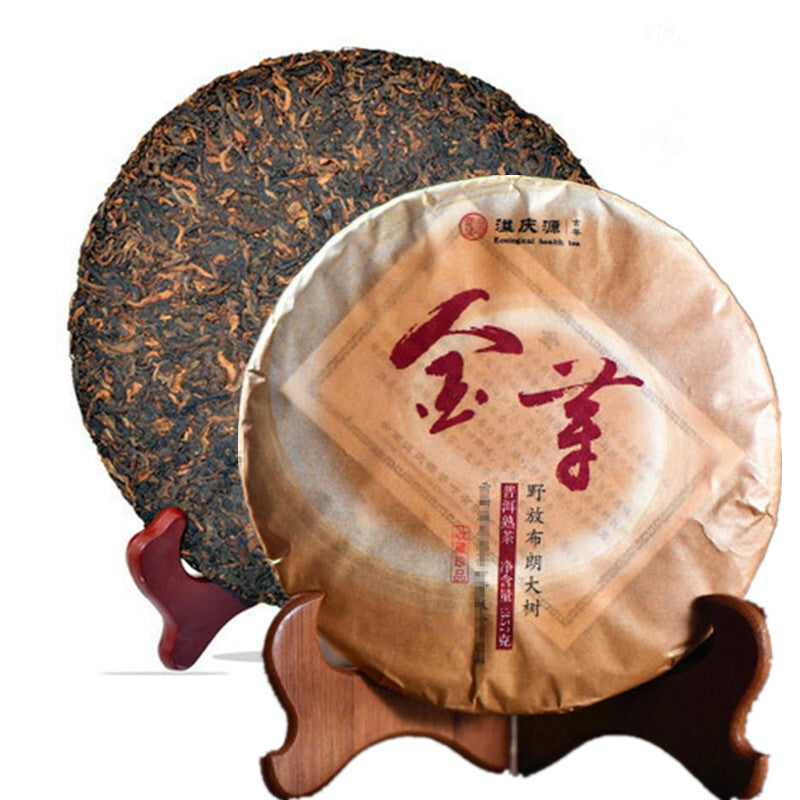 357g Yunnan Wild Puerh Tea Ripe Puer Tea Golden Bud Palace Seven Organic Tea