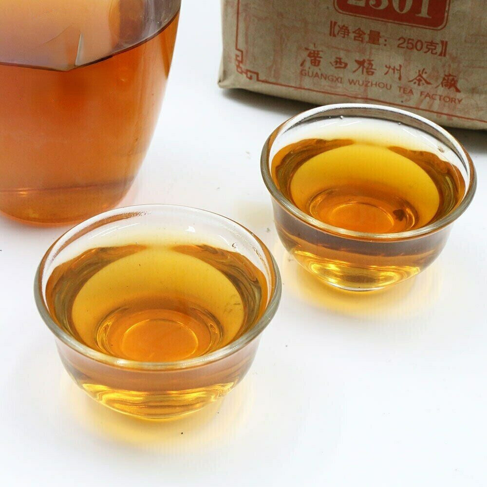 Three Cranes Sanhe Loose Liubao Dark Tea 2301 Aged Tea Health Tea 250g