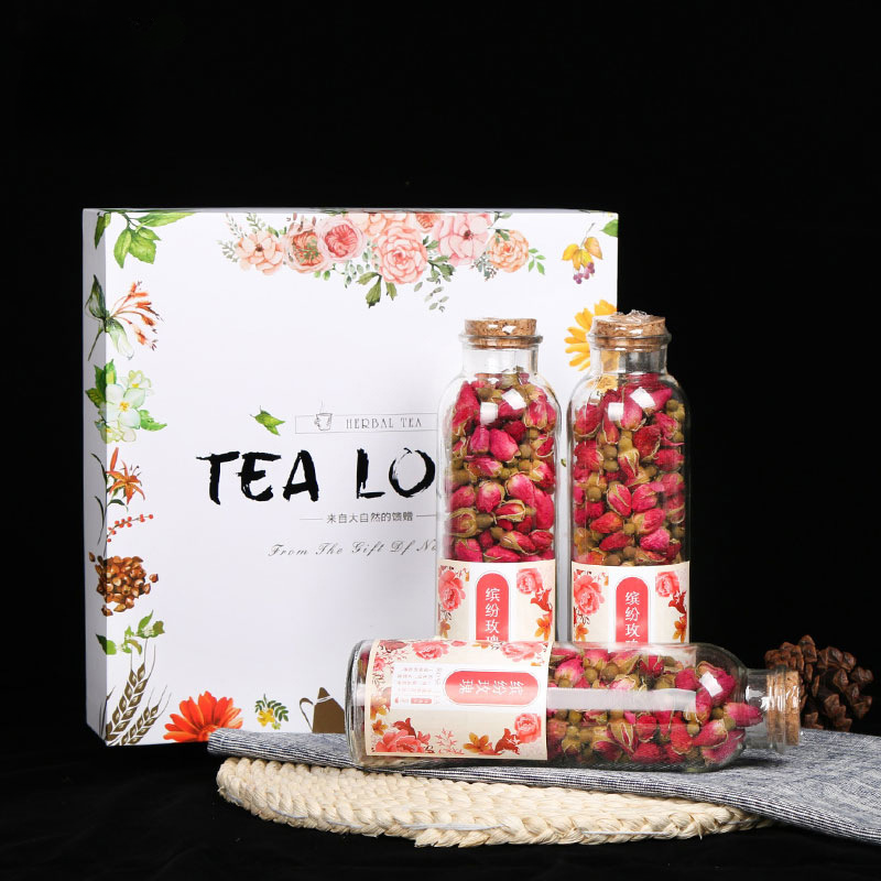 150G Rose tea, osmanthus box, flower fruit tea, gift box, flower tea