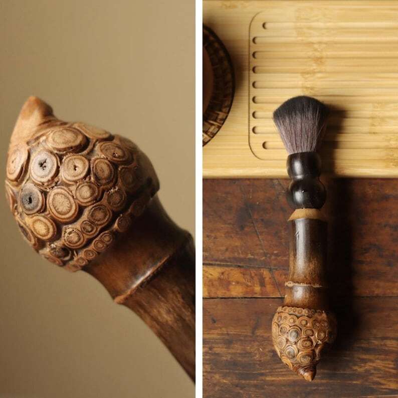 Natural Bamboo Tea Brush|Tea Accessories|Pot Brush|Tea Pet Brush