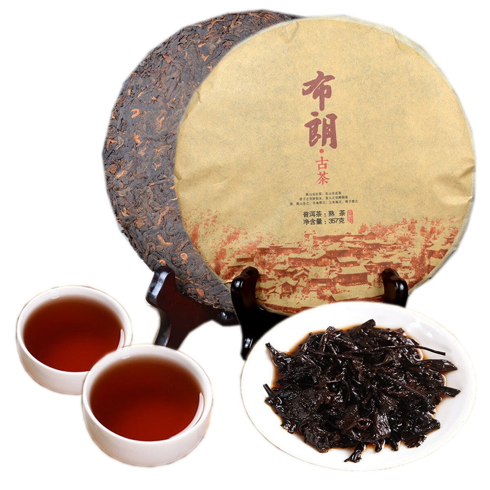 Puerh Tea Cake Brown Ancient Trees Tea Yunnan Healthy 357g Ripe Puer Tea Cooked-