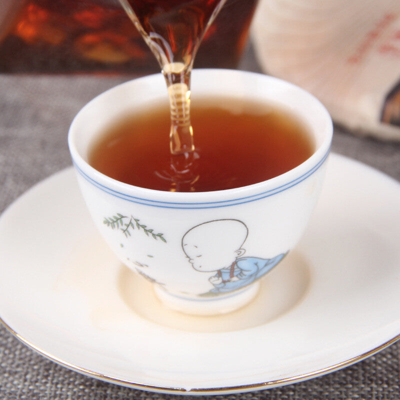Puerh Tea Yunnan Menghai Pu'er Ripe Tea Cake Banzhang Ripe Tea 云南勐海陈香普洱熟茶饼班章熟茶