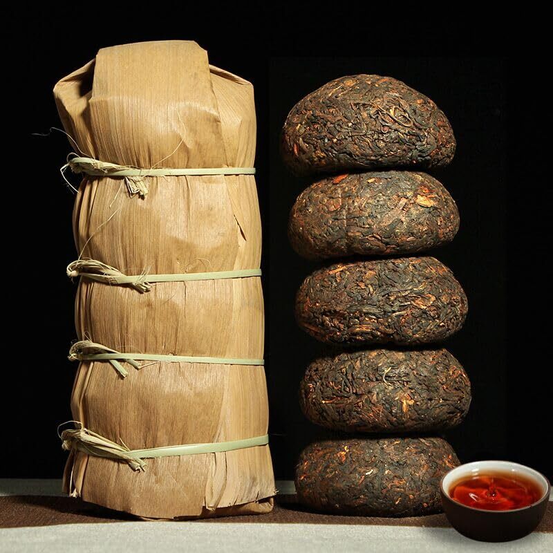Pu-erh Tea in Bamboo Leaf Ripe Puerh Tea Puer Tea Yunnan Tuo Cha 500g