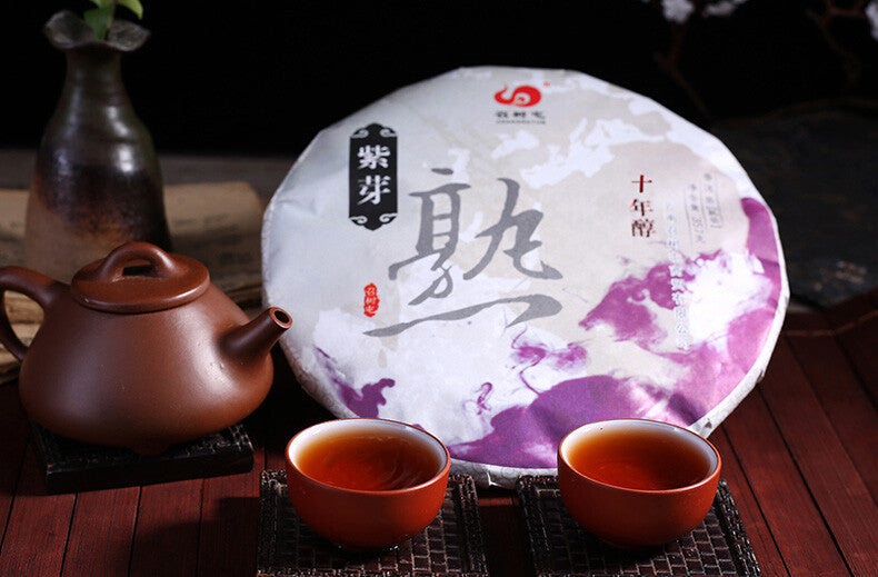 357g Pu-Erh Tea Ripe Tea Yunnan Purple Bud Puer Premium Organic tea Healthy