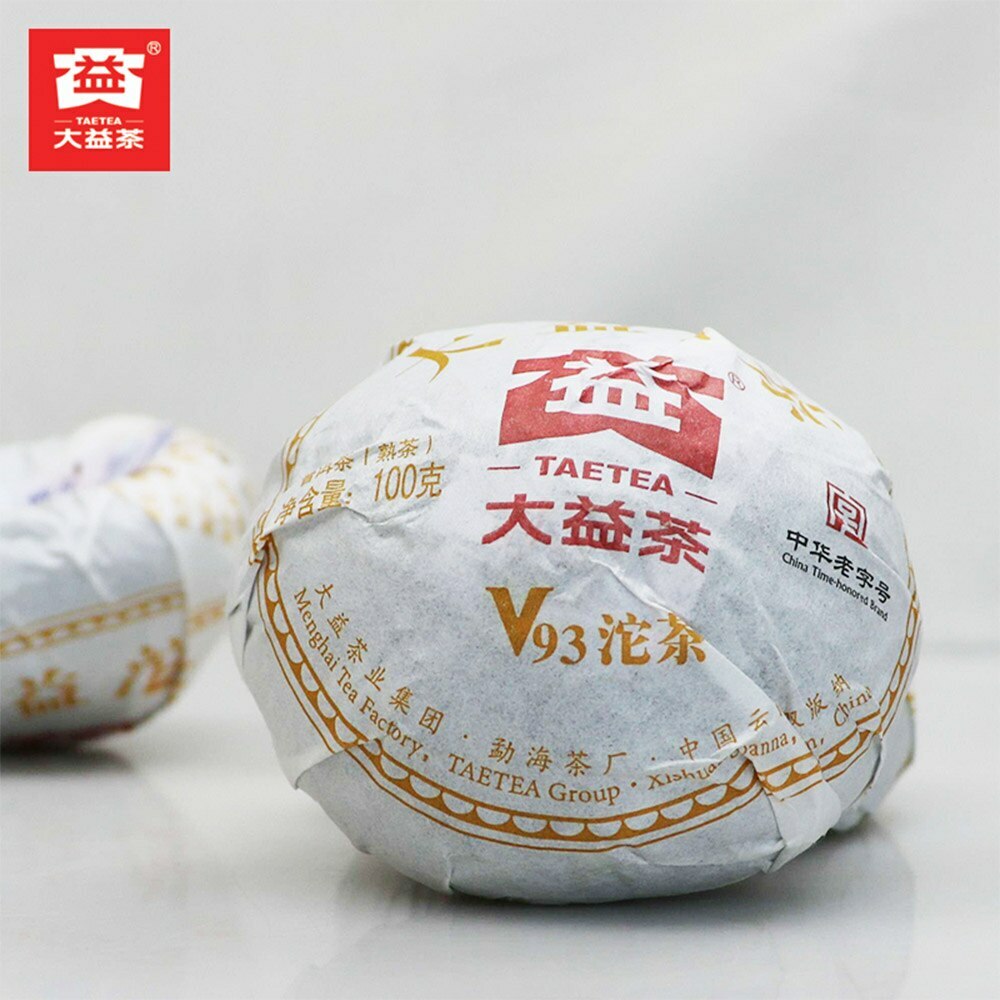 TAETEA Chinese Yunnan Ripe Pu'er Tuo Tea V93 Shu Pu'er Tuocha Specialty Tea 100g