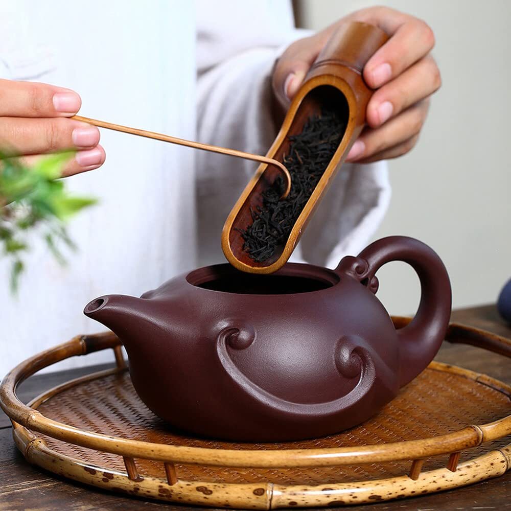 420ml Yixing Purple Clay Kettle Handmade Teapot Tea Set Tea Ceremony Home Decor