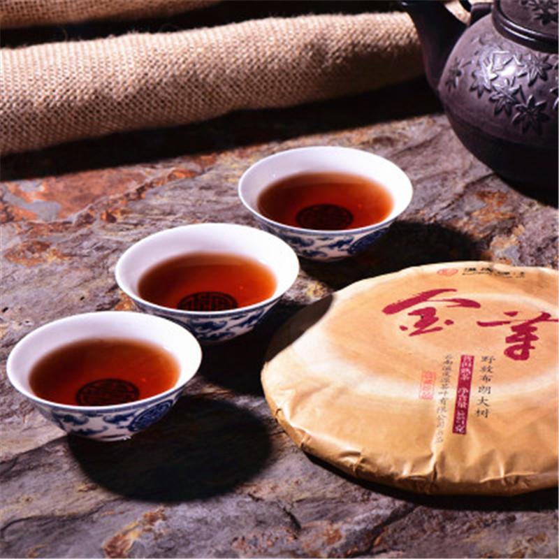 357g Yunnan Wild Puerh Tea Ripe Puer Tea Golden Bud Palace Seven Organic Tea