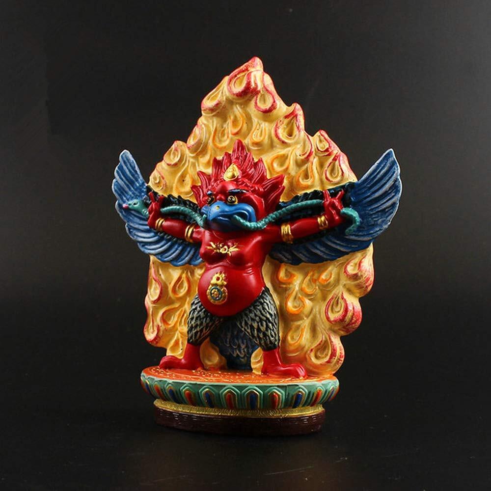 14.5cm Resin Buddhist Bodhisattva ROC Wings Bird Tibetan Figure Buddha Statue