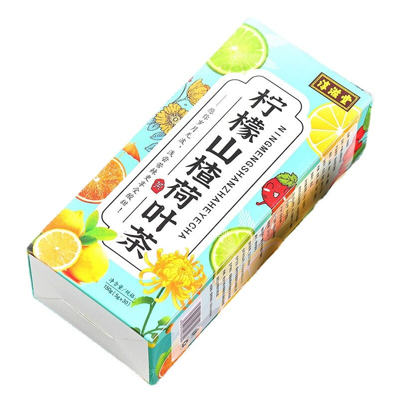 150G lemon hawthorn lotus leaf tea health non-fat flow tea 16 flavors of tea