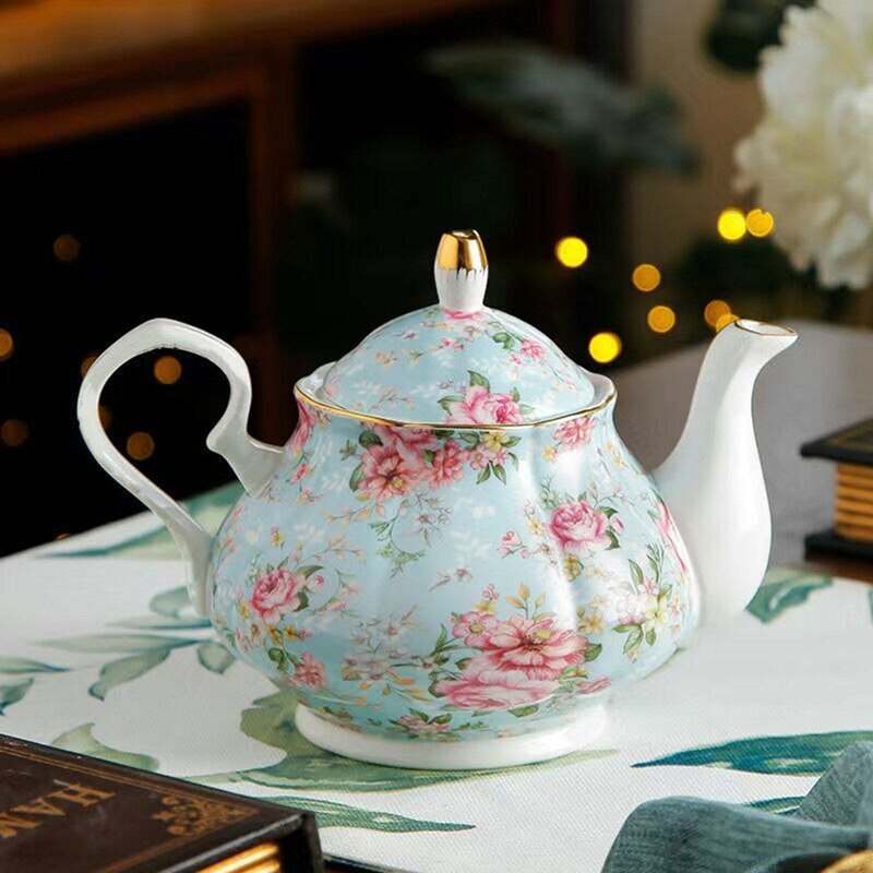 China Teapot 500ML With Heating Base High-Grade Porcelain Tea Warmer Teapot Set