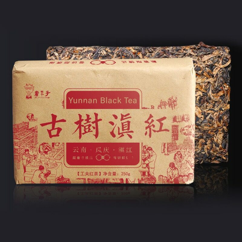 Chinese Tea with Honey Sweet Notes Fengqing Tea Yunnan Red Brick 250g Black Tea