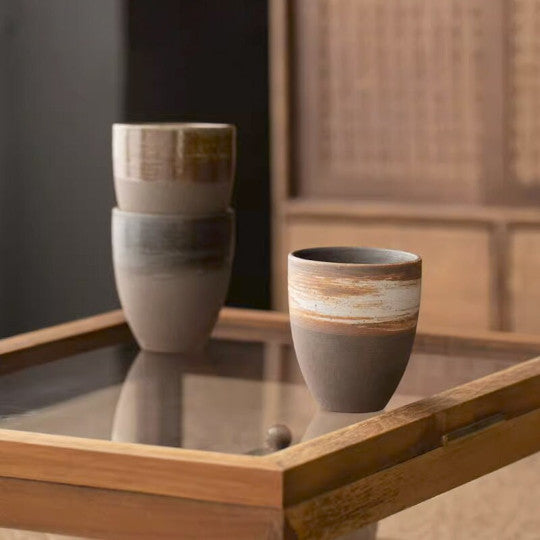 Ceramic Teacup Coarse Pottery Tea Cup Tea Drinkware 100ml