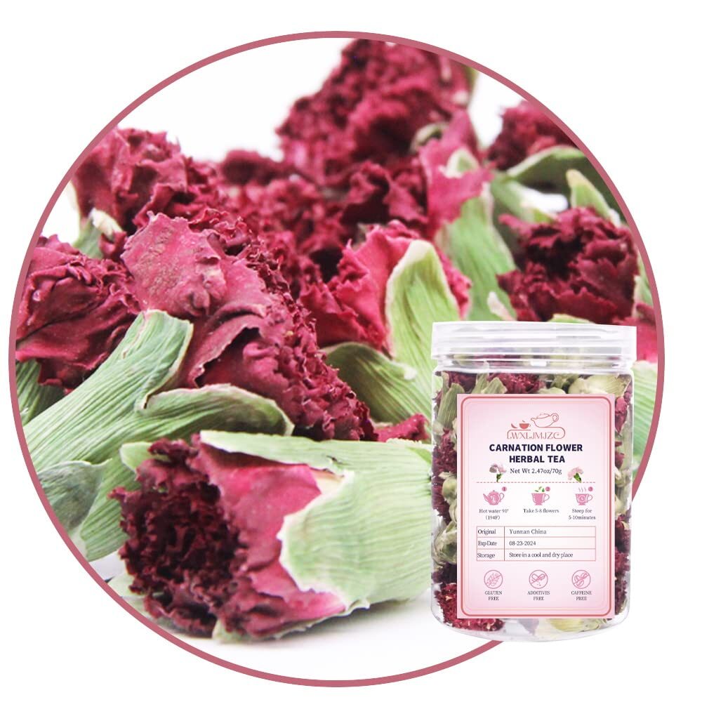 Dried Carnation Flower Tea Carnation Herbal Tea Blooming Flower Tea 2.47oz/70g