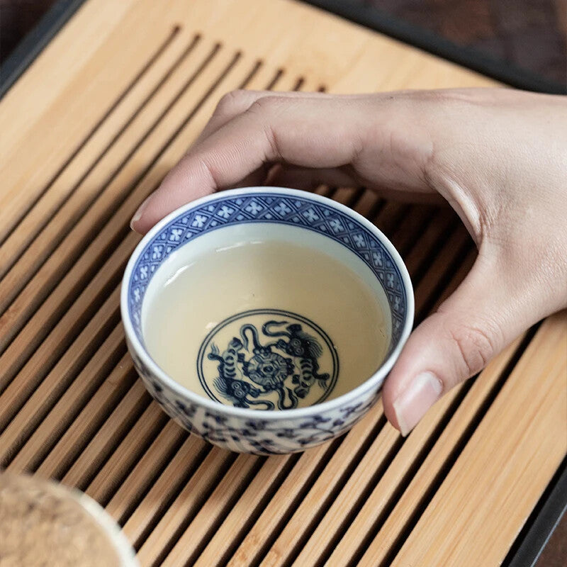 1Pc Chinese Blue and White Porcelain Teacup High-quality Ceramic Tea Cup Tea Set