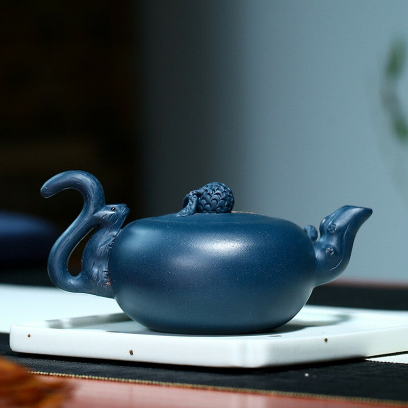 240ml Chinese Yixing Purple Clay Teapot Handmade Kettle Teaware Tea Ceremony