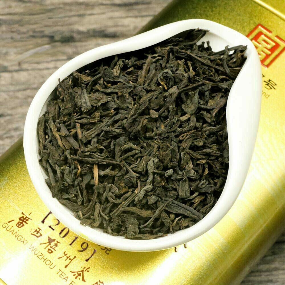 200g Three Cranes Loose Dark Tea Guangxi Liupao Box Tea Hei Cha Golden Jar Tea