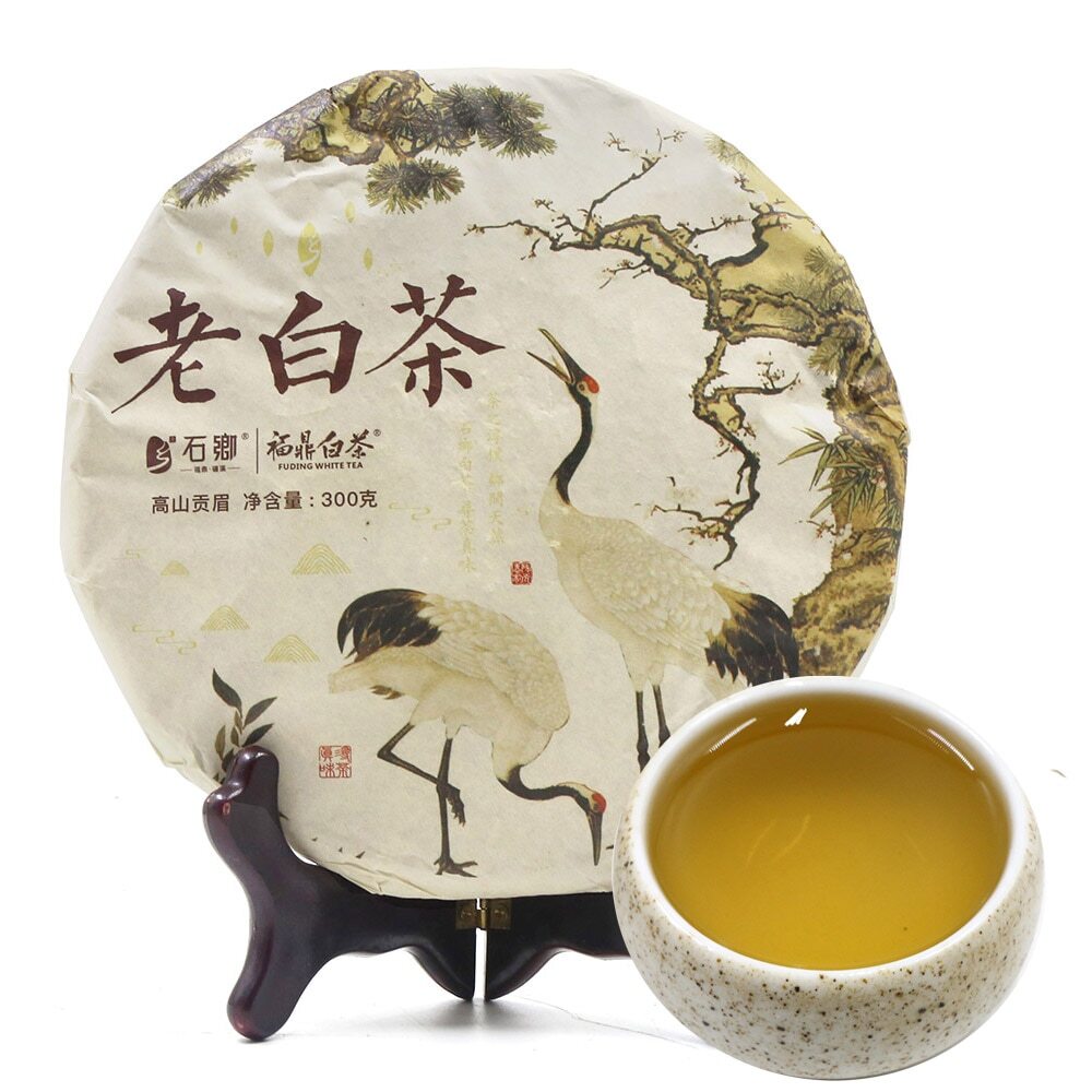 Bai Cha Tea Leaf Cake 300g Shuanghe Organic White Tea Old