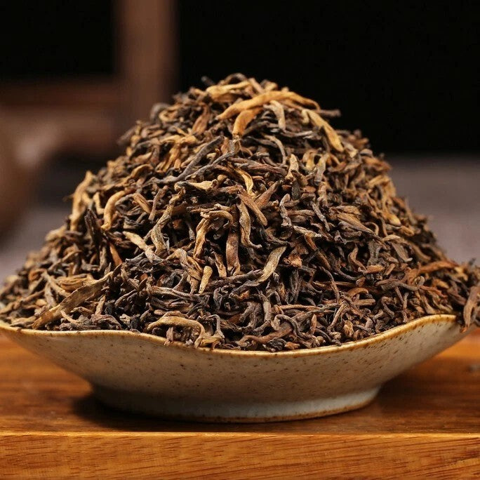 250g Gold bud GongTing Puerh tea bulk pu'erh Ripe tea Old trees old leaves tea