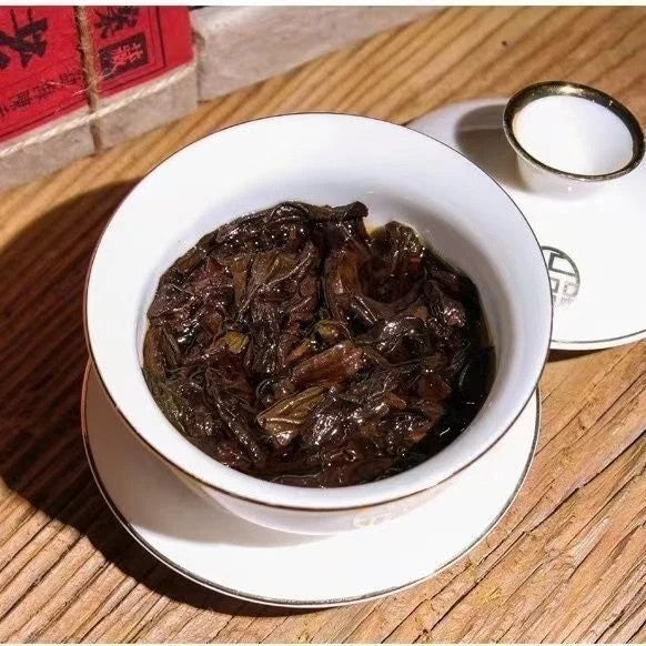 250g MengHai Puer Ripe Tea PuEr Tea Brick Cooked BuLangShan Jujube fragrance tea