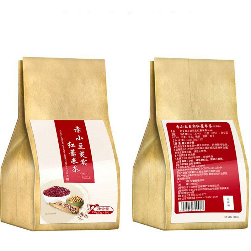 Barley Health Tea Chinese Specialty Red Beans 红豆薏米茶 赤小豆芡实去湿气养生茶 5g*30小袋