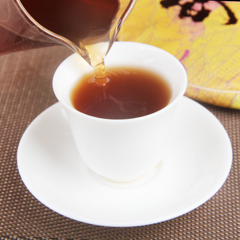 357gCake Ancient Tree Ripe Tea Puerh Tea Ripe Tea Golden Bud Banzhang Puerh Tea