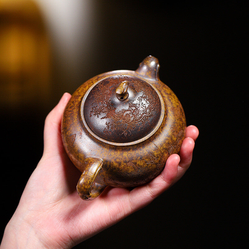 Yixing Teapot 280cc Handmade Dark Fragrance Gourd Teapot Kung Fu Tea Set