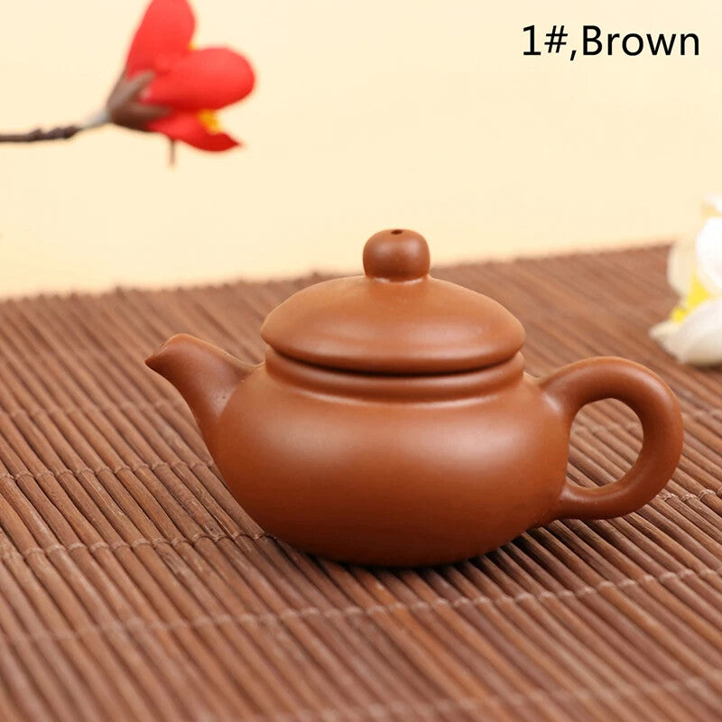 1Pc Purple Clay Finger Teapot Tea Pet Pocket Tea Set Ornaments Tea Decoration