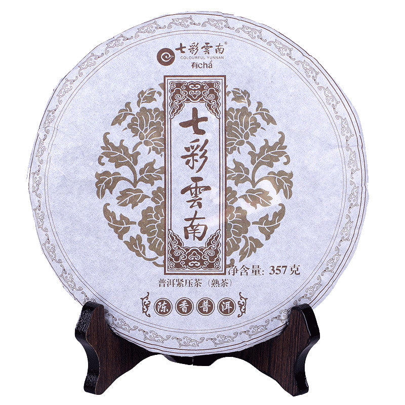 Qing Feng Xiang CHEN XIANG Puer Collection Ripe Pu'er Tea 357g Colourful Yunnan