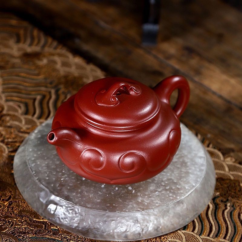 Yixing Zisha Teapot Handmade Dahongpao Clay Ruyi Tea Pot 200ml Kung Fu Tea