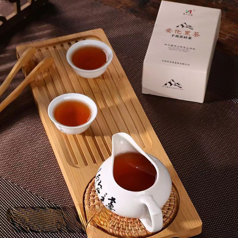 200g Anhua Dark Tea Brick Fuzhuan Black Tea Organic Dark Tea Chinese Tea Benefit