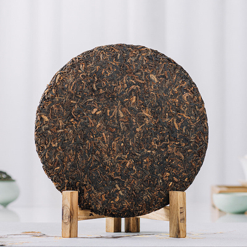 Yunnan Pu'er Tea Pu'er Ripe Tea Cake Dingjiazhai Ripe Tea 357g/12.59oz
