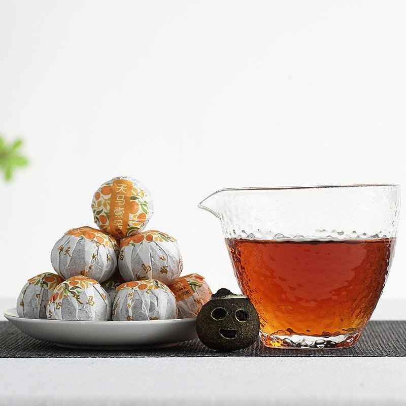 500g Yunnan Pu'er Tea Green Tangerine Royal Court Ripe Tea Loose Tea