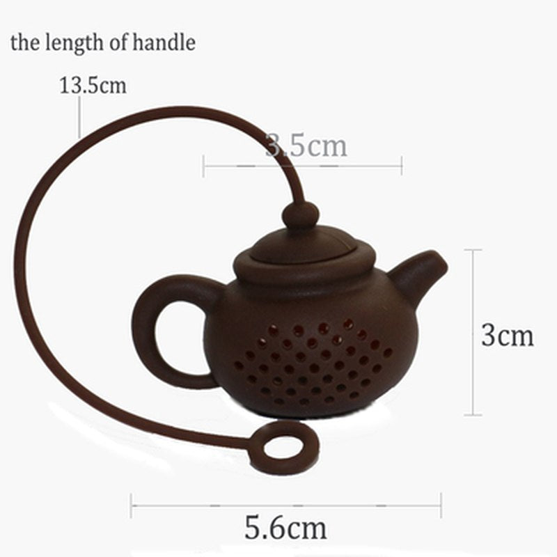 1Pc Tea Infusers Silicone High Quality Tea Strainer Teapot Shape Herb Tea Filter